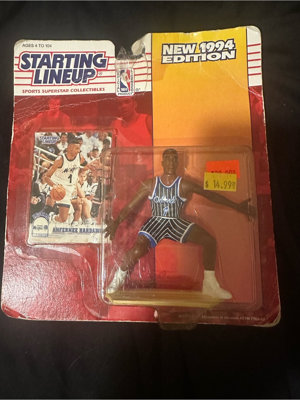 1994 ANFERNEE HARDAWAY Orlando Magic Rookie Starting Lineup SEALED see pics